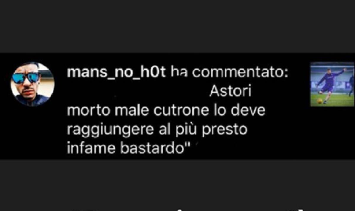 (FOTO) Vergogna social: "Astori morto male, Cutrone lo deve raggiungere presto infame" - 