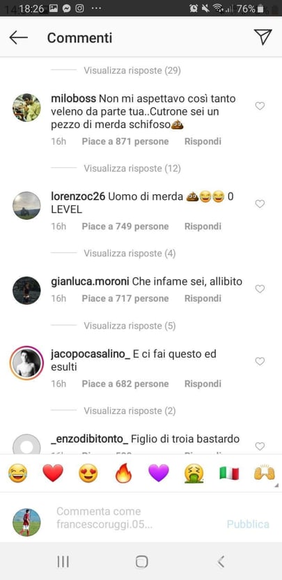 (FOTO) Cutrone riempito di insulti dai milanisti. L'esultanza dopo il rigore non è stata gradita