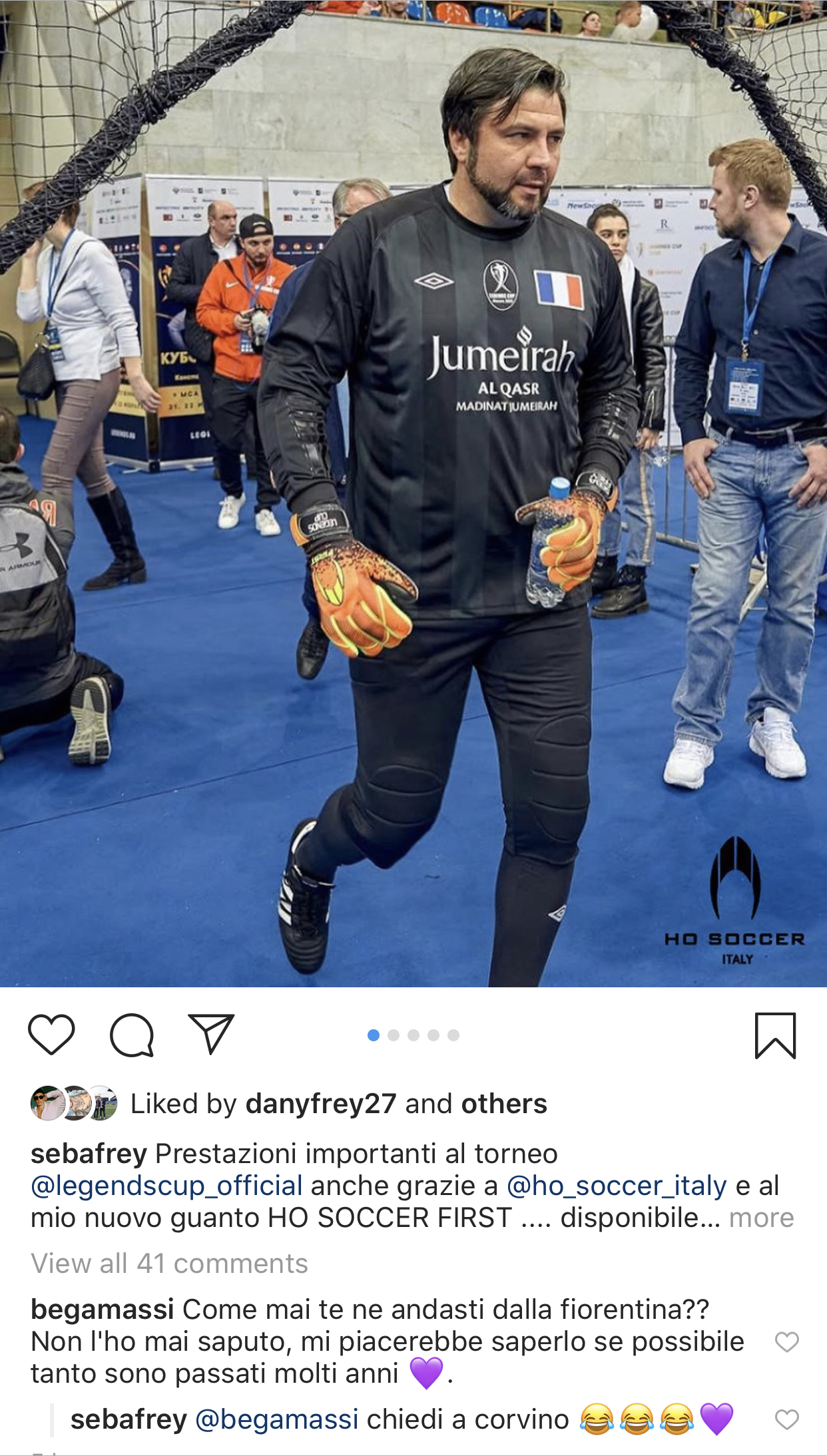 (FOTO): "Chiedi a Corvino" la risposta di Frey ad un tifoso che chiedeva il motivo del suo addio in viola