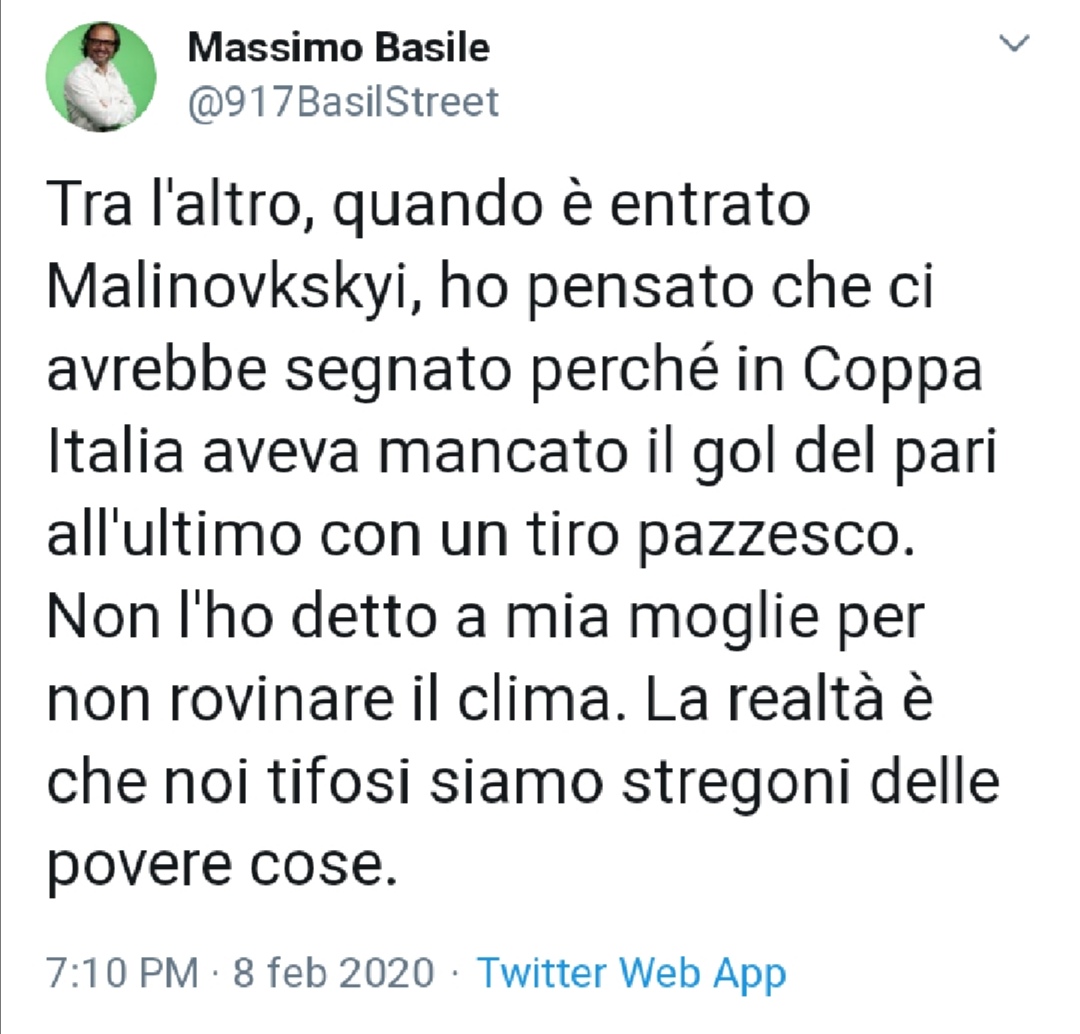 Basile: "Quando è entrato Malinovskyi ho pensato che avrebbe segnato alla Fiorentina"