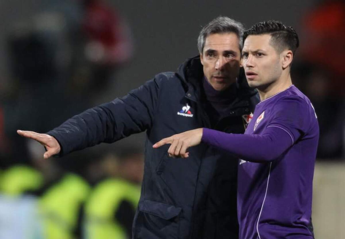Zarate: "Mi pento di aver lasciato la Fiorentina. Me ne sono andato a causa del rapporto con Sousa" - Paulo Sousa con Mauro Zarate