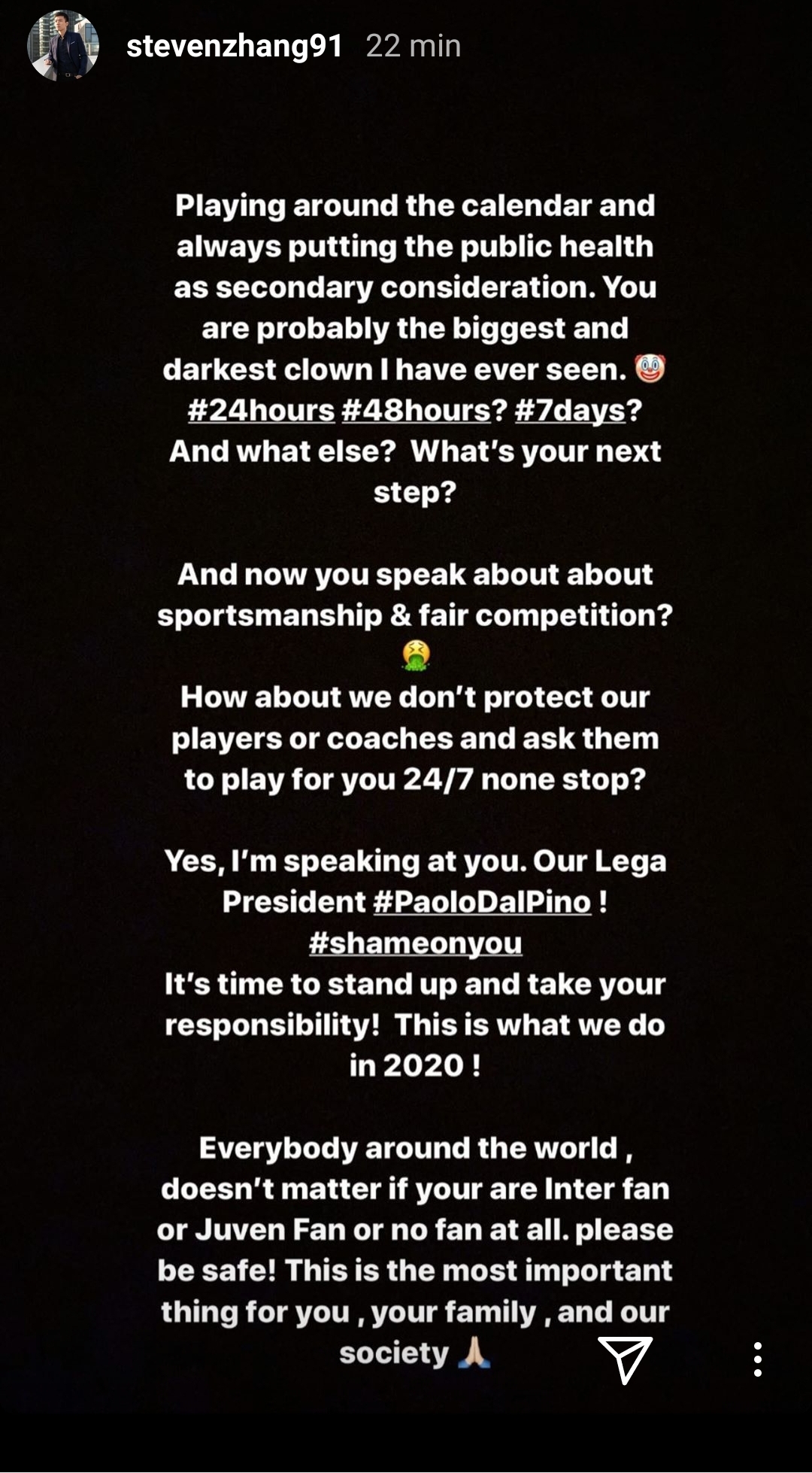 Zhang furioso: "Dal Pino sei il più grande pagliaccio. Ti devi vergognare, dimettiti. Campionato falsato"