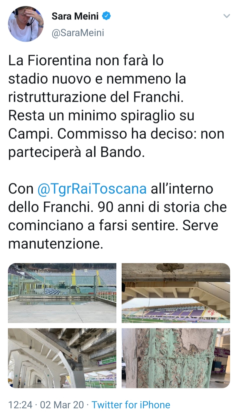 TgR, Commisso ha deciso di non fare lo stadio alla Mercafir, no ristrutturazione. Rimane solo Campi