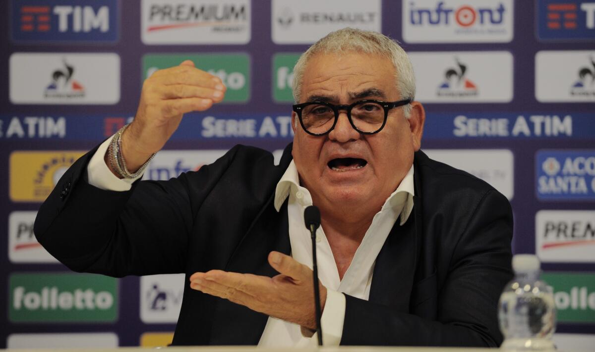 Corvino: "Toni il mio capolavoro. Secondo ciclo alla Fiorentina fatto passare da fallimento.." - Firenze, conferenza stampa di fine calciomercato del direttore generale della Fiorentina Pantaleo Corvino 2017 09 01 © Lorenzo Berti/Massimo Sestini