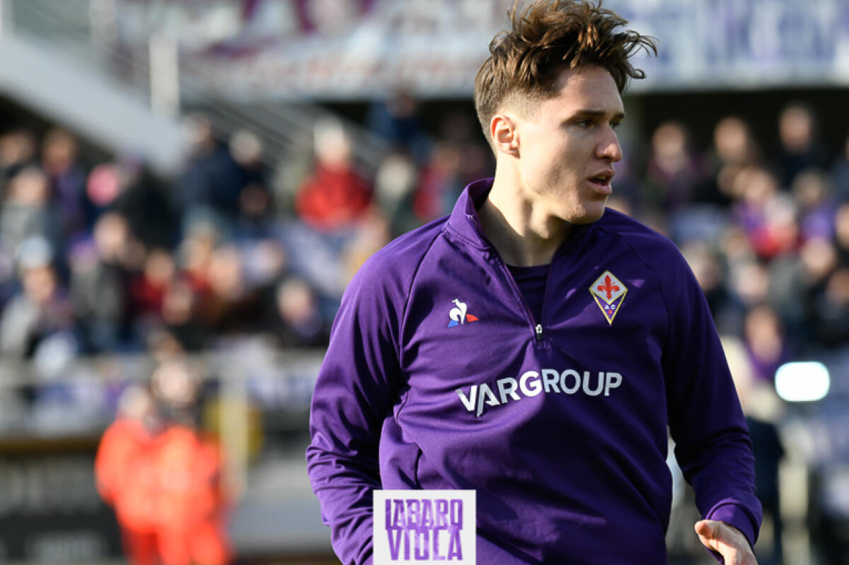 (FOTO) Chiesa carica l'ambiente: "Tutti uniti per i nostri obiettivi" - Firenze, stadio Artemio Franchi, 08.02.2020, Fiorentina-Atalanta, Foto Fiorenzo Sernacchioli. Copyright Labaroviola.com