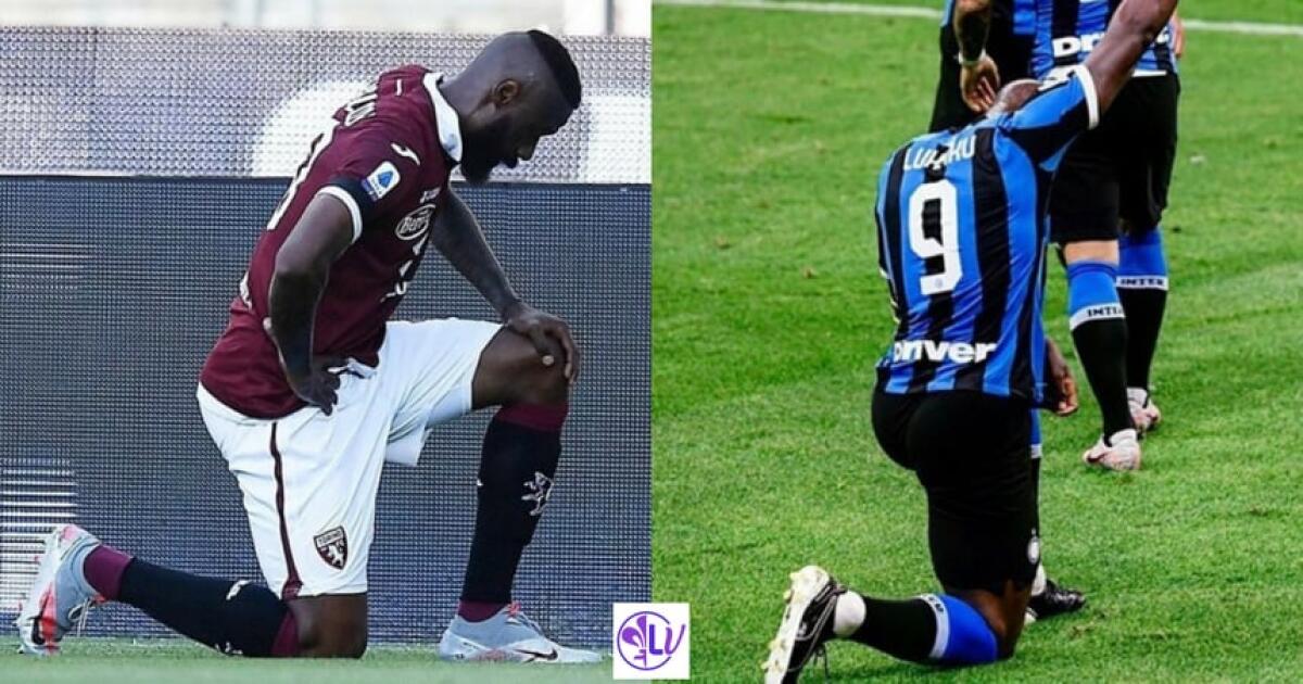 Un calcio al razzismo, le esultanza di Nkoulou e Lukaku per George Floyd - 