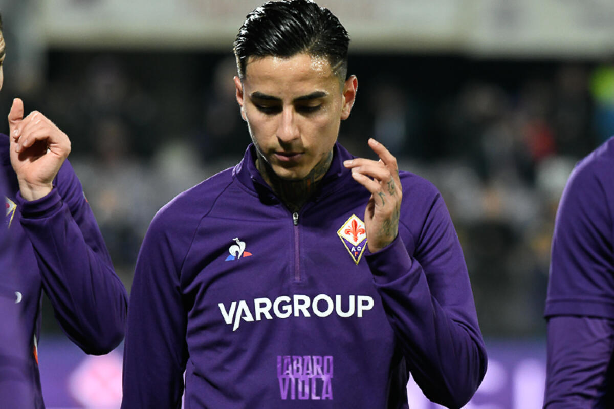 Al 10' Ghezzal viene atterrato in area da Gabriel. Pulgar va dal dischetto ma sbaglia - Firenze, stadio A.Franchi, 30.11.2019, Fiorentina-Lecce, foto Fiorenzo Sernacchioli. Copyright Labaroviola.com