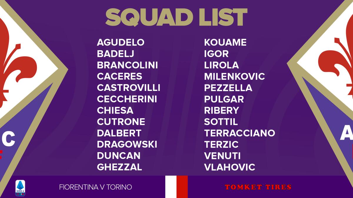 I convocati della Fiorentina per la sfida di domani contro il Torino. C'è Dragowski - 