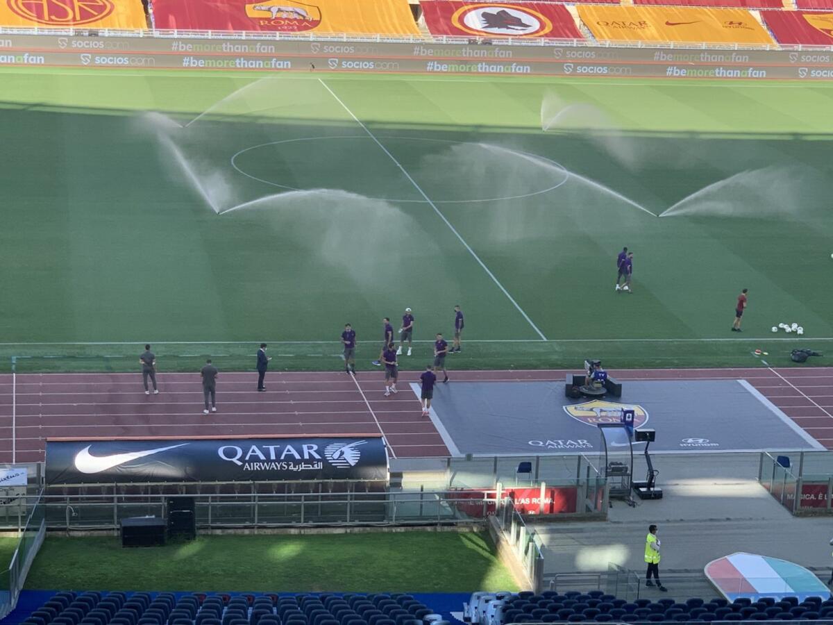 Fiorentina arrivata all'Olimpico per la sfida contro la Roma. Presenti anche Barone e Commisso Jr - 