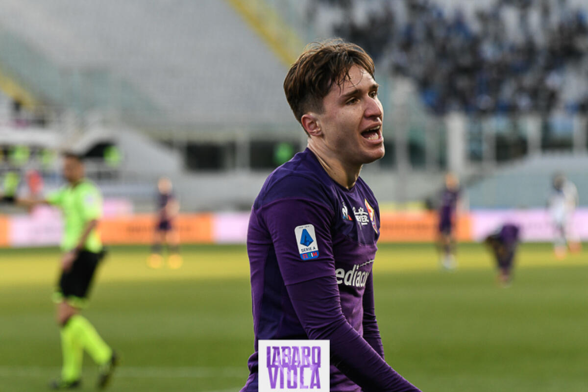 Dopo l'assist per il gol di Cutrone, Chiesa polemizza facendo l'esultanza di zittire. Il racconto - Firenze, stadio Artemio Franchi, 08.02.2020, Fiorentina-Atalanta, Foto Fiorenzo Sernacchioli. Copyright Labaroviola.com