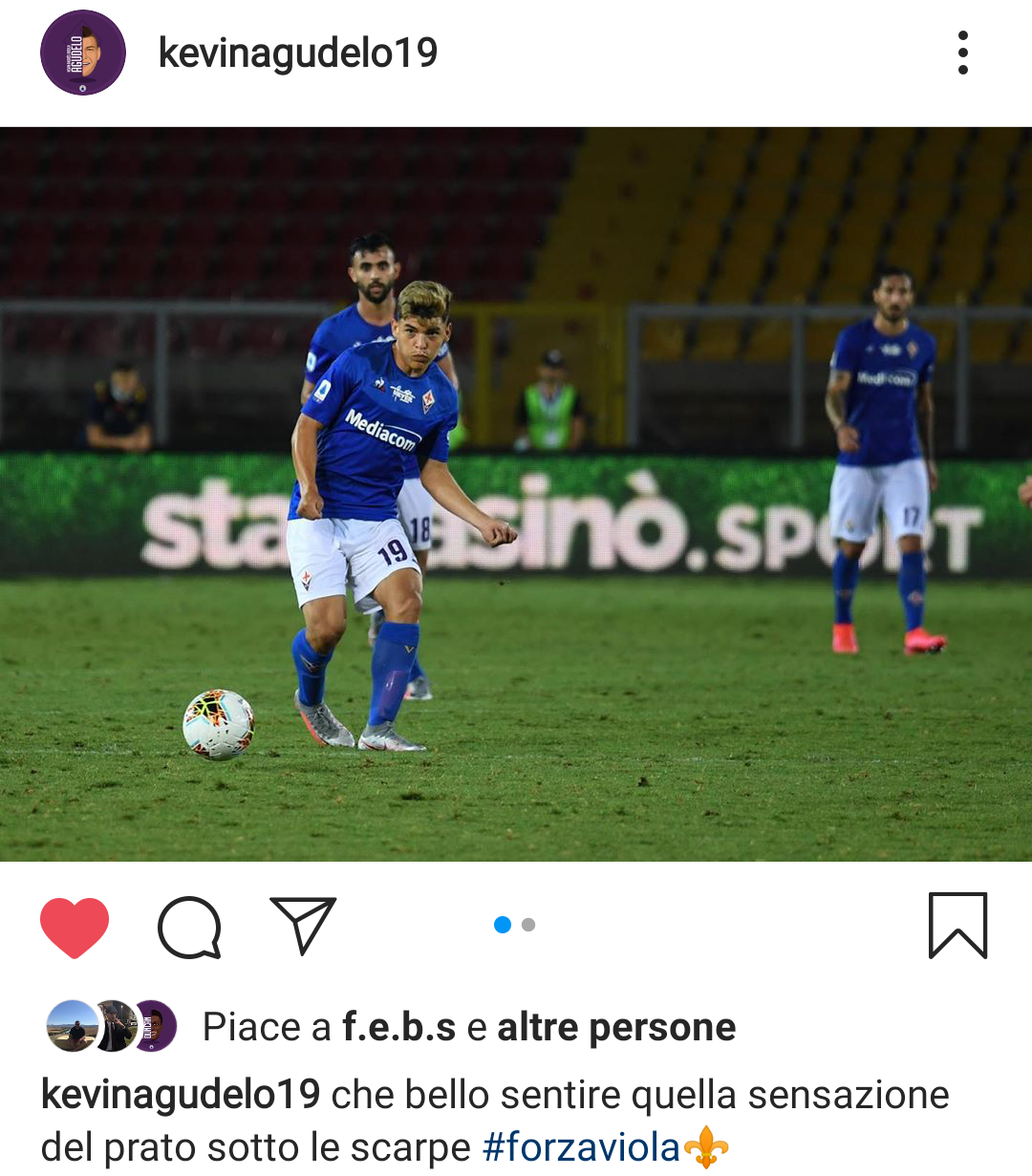 Agudelo: "Che bello sentire quella sensazione del prato sotto le scarpe"