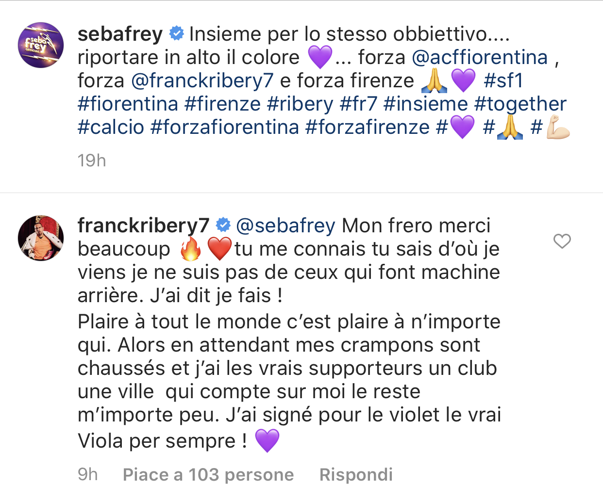 Ribery: “Marcia indietro? No, ho firmato per la Fiorentina. Viola per sempre”
