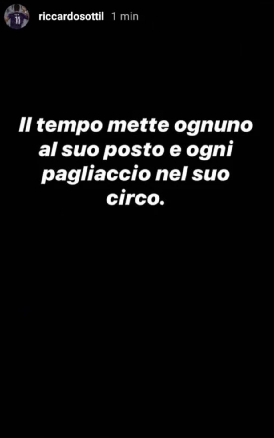 Il messaggio postato da Riccardo Sottil