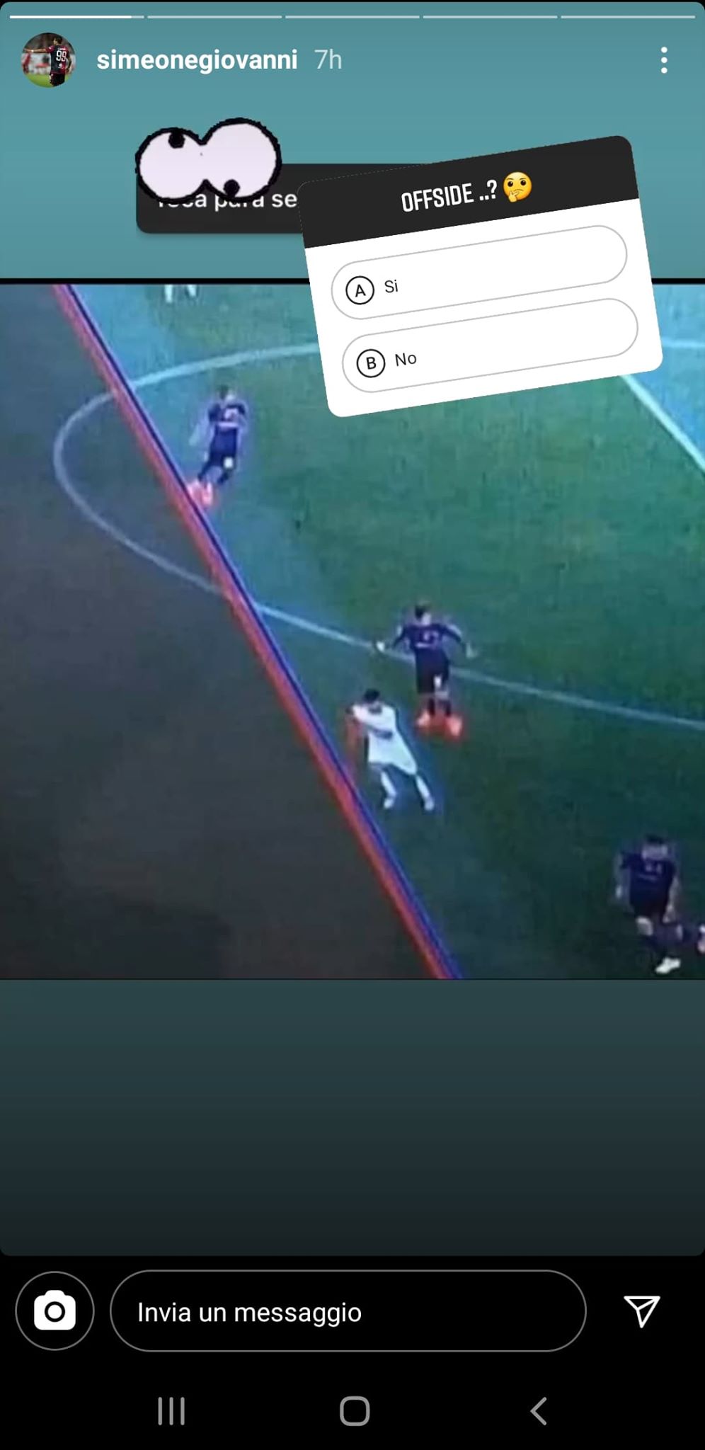 (FOTO) Simeone si lamenta del gol annullato: "E' fuorigioco?" E Nainggolan: "Se sposti la linea sì"