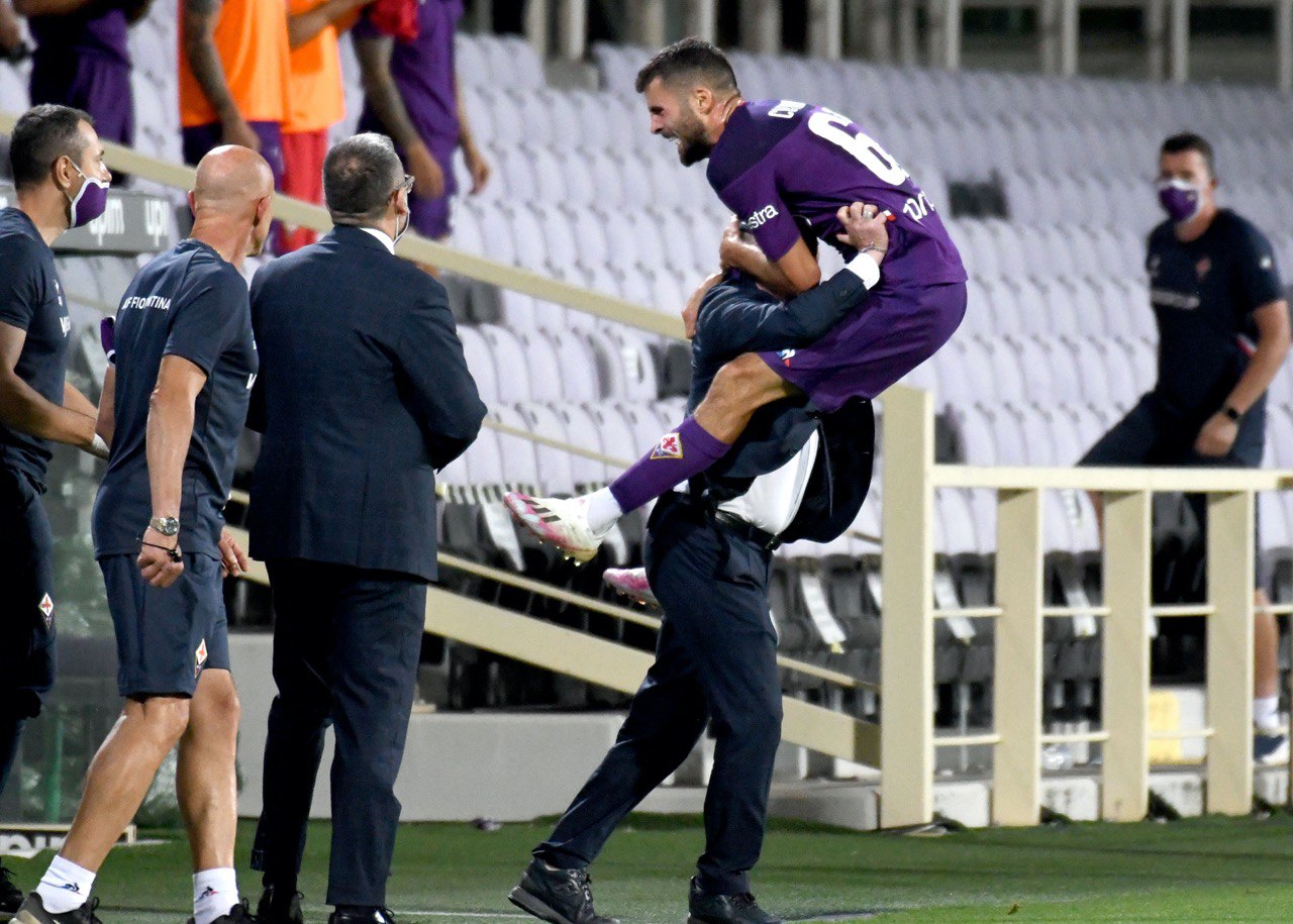 Cutrone-Iachini, esultanza dopo il gol