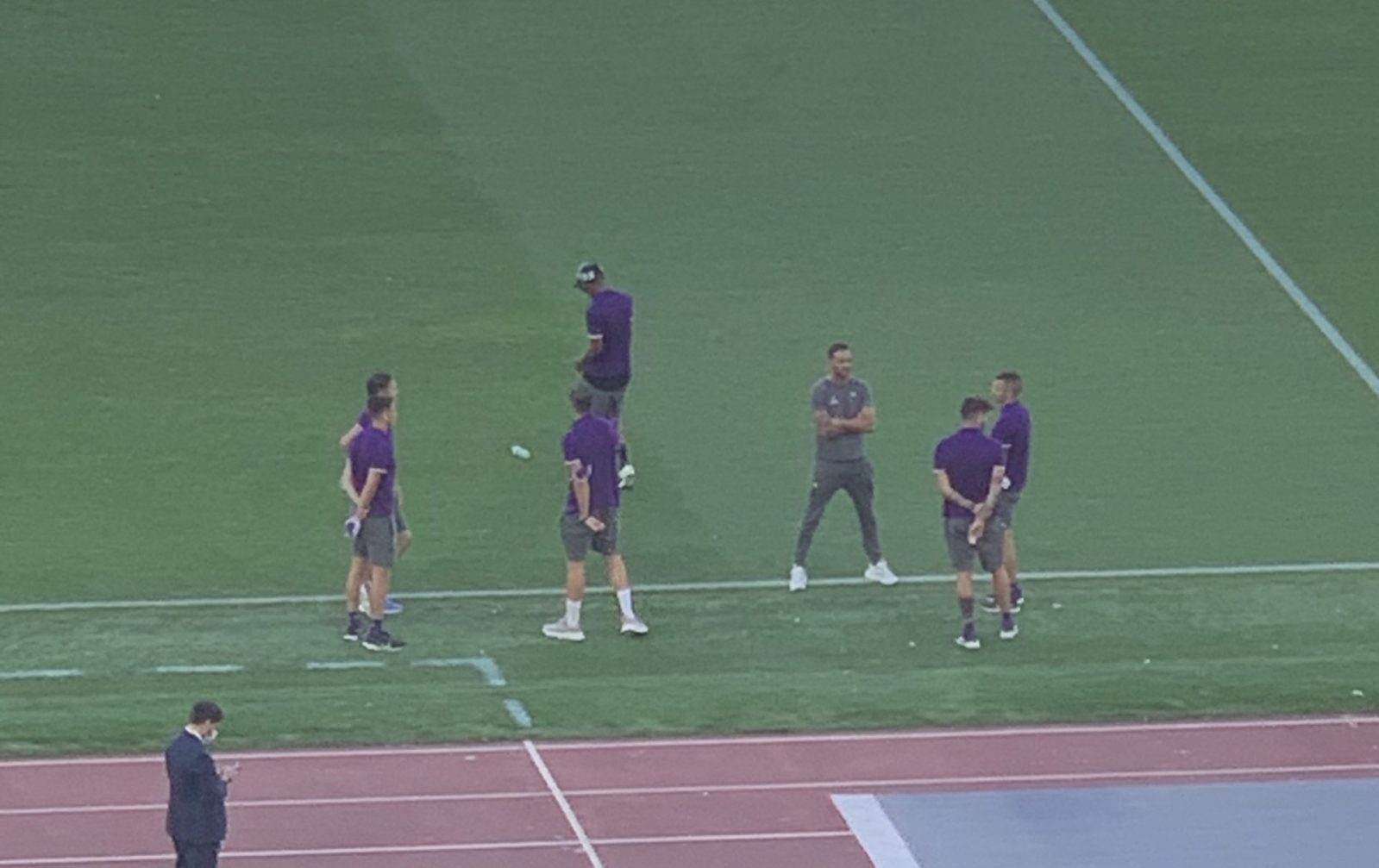 Fiorentina arrivata all'Olimpico per la sfida contro la Roma. Presenti anche Barone e Commisso Jr