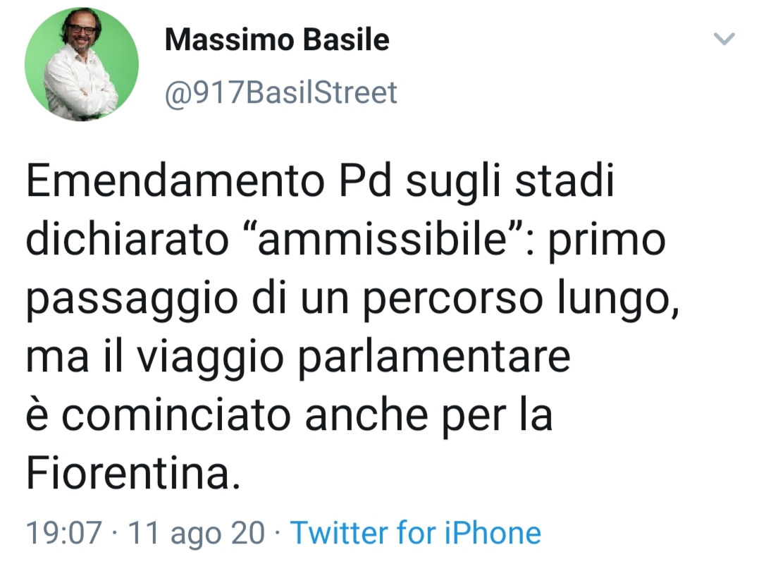 Basile: "Emendamento Pd sugli stadi dichiarato ammissibile"