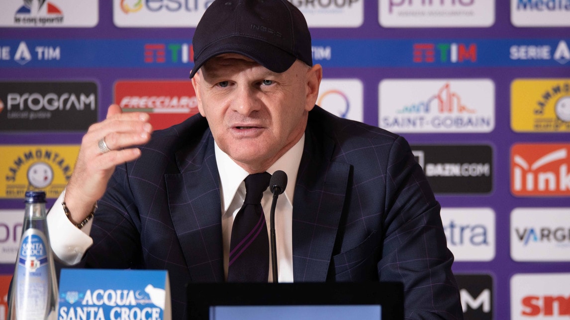 Iachini in conferenza stampa alla vigilia dell'esordio in campionato della Fiorentina