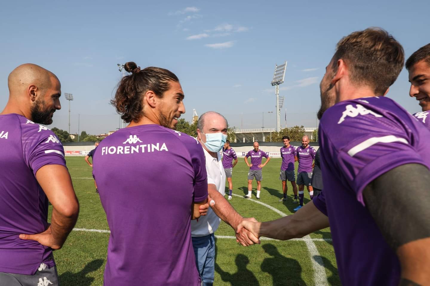 Commisso torna ai campini. Incontro con la squadra viola. Tutte le foto dell'incontro