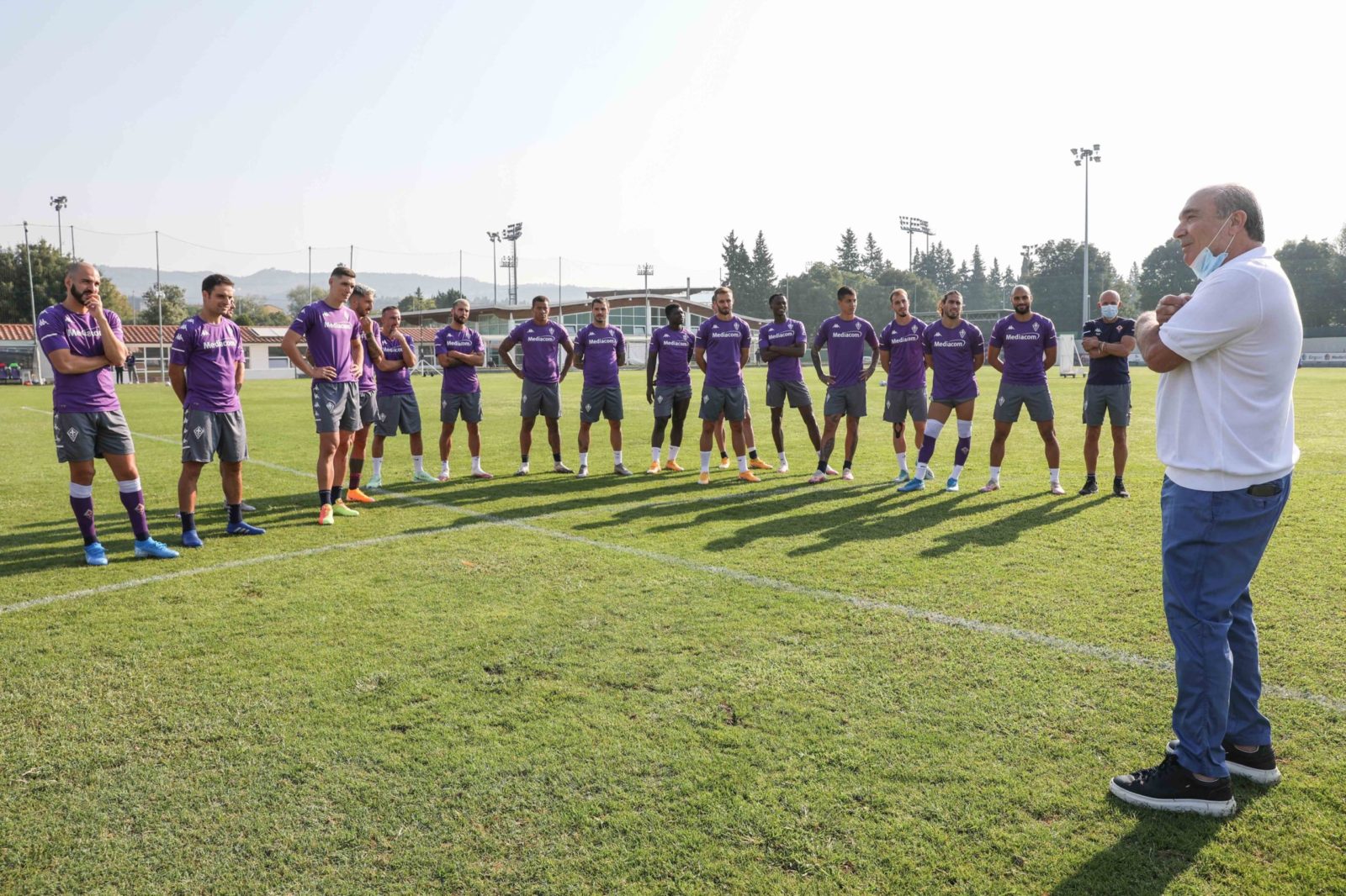 Commisso torna ai campini. Incontro con la squadra viola. Tutte le foto dell'incontro