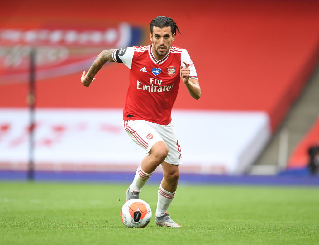 LONDON, ENGLAND - JULY 01: Dani Ceballos of Arsenal during the Premier League match between Arsenal FC and Norwich City at Emirates Stadium on July 01, 2020 in London, England. (Photo by Stuart MacFarlane/Arsenal FC via Getty Images)