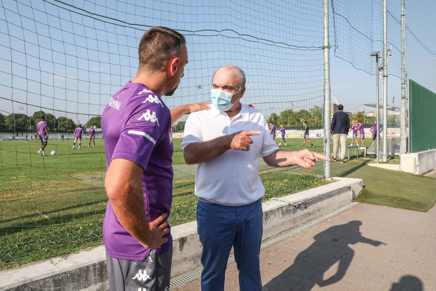 Commisso torna ai campini. Incontro con la squadra viola. Tutte le foto dell'incontro