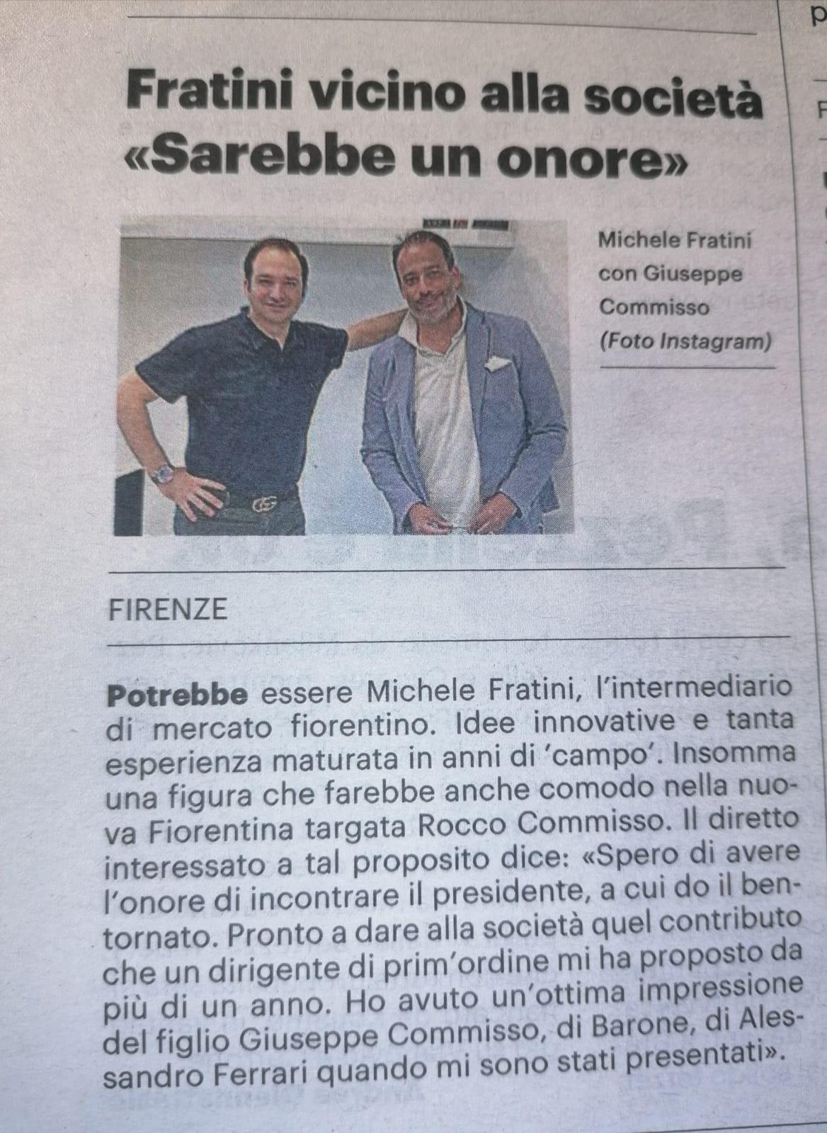 Fratini vicino alla Fiorentina: "Pronto a dare quel contributo che un dirigente mi ha proposto"