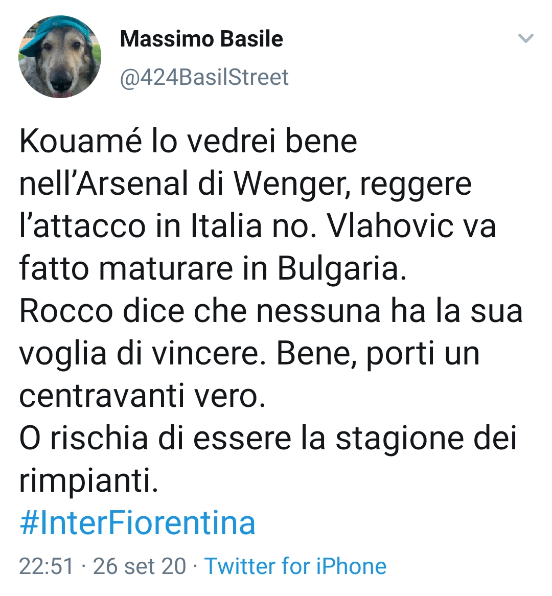 Basile: "Vlahovic va fatto maturare in Bulgaria. Rocco porti un centravanti"
