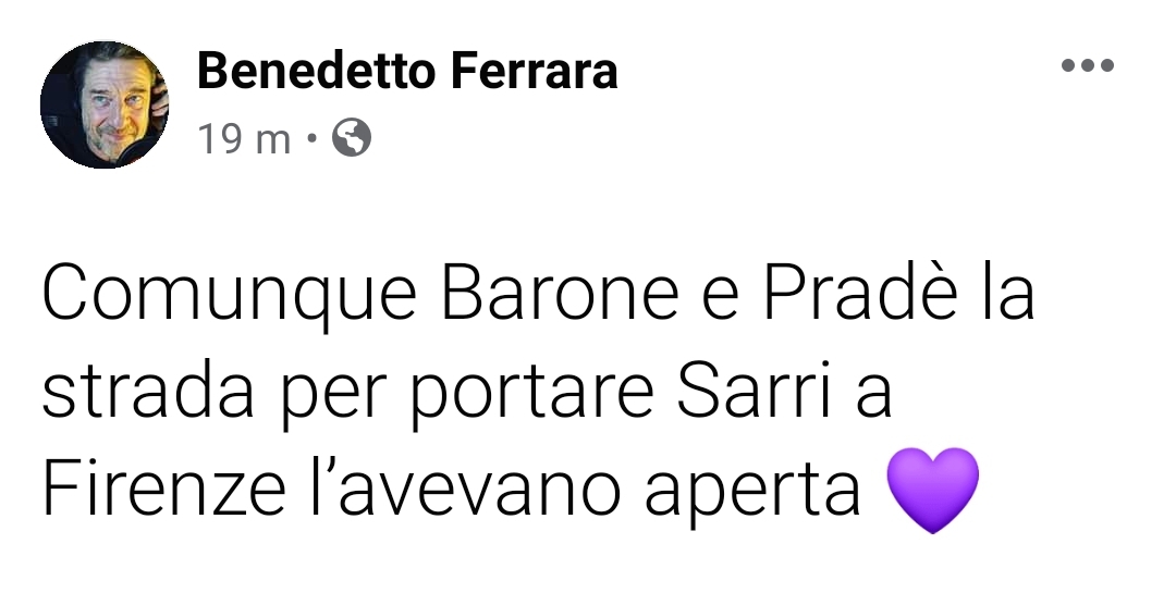 Benedetto Ferrara: "Pradè e Joe Barone avevano aperto la strada per Sarri alla Fiorentina"