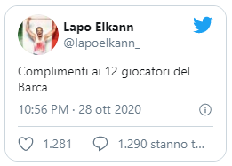 Lapo Elkann polemico contro l'arbitro: "Complimenti ai dodici giocatori del Barcellona"