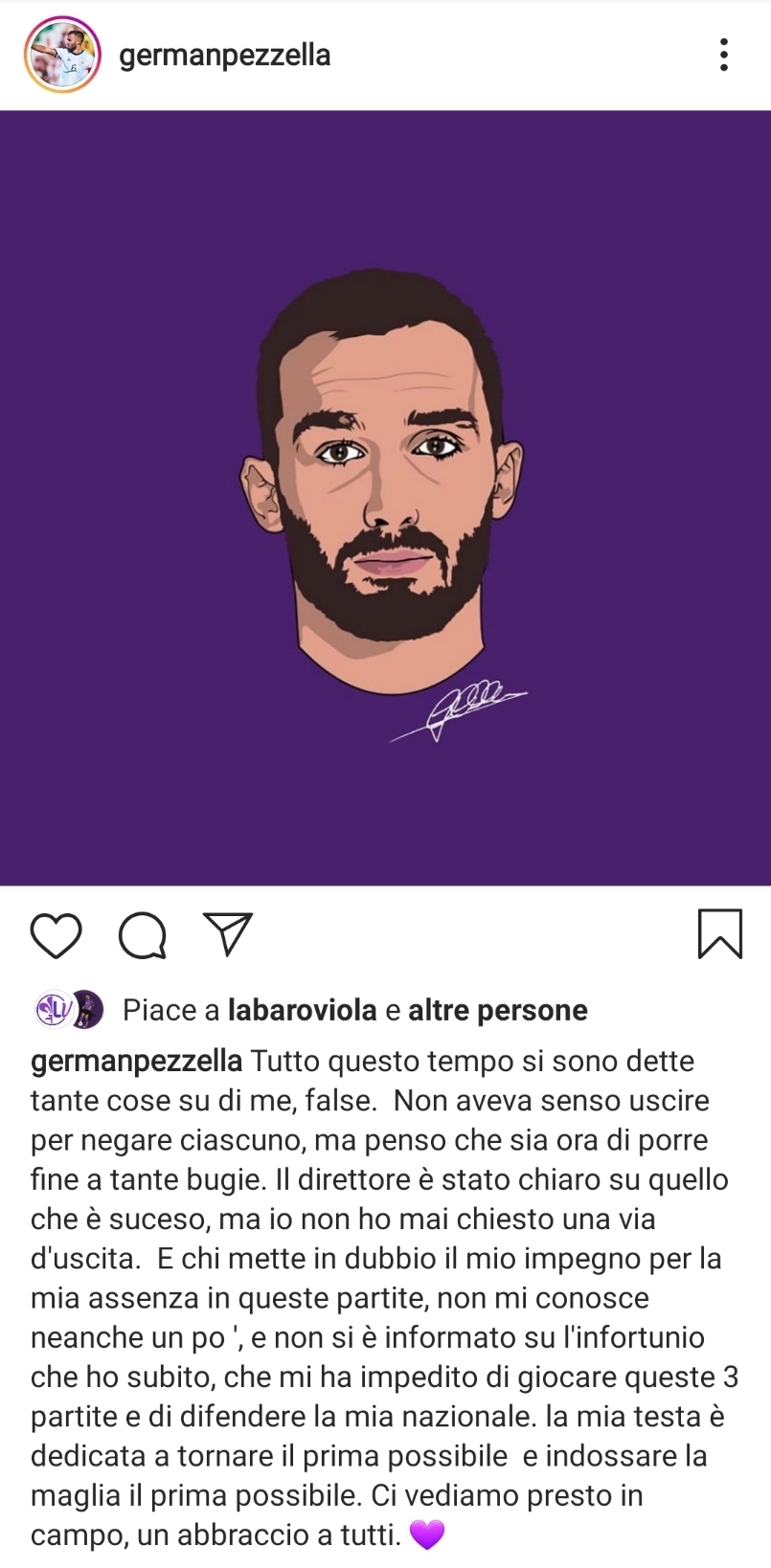 Pezzella chiarisce: "Adesso posso parlare. Mai chiesto la cessione. Ecco perché non ho giocato fino ad ora"