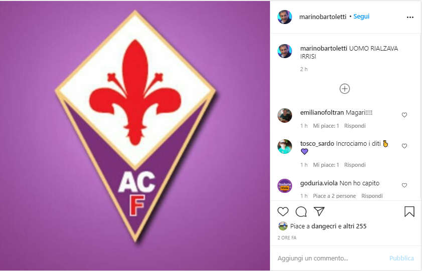 (FOTO) Bartoletti dà la notizia di Sarri alla Fiorentina su Instagram con un anagramma. Il racconto