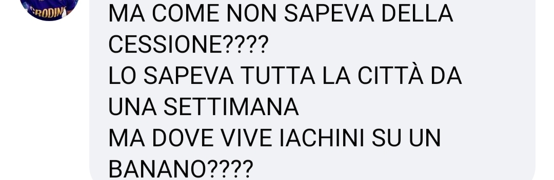 Uno dei commenti dei tifosi viola contro Iachini