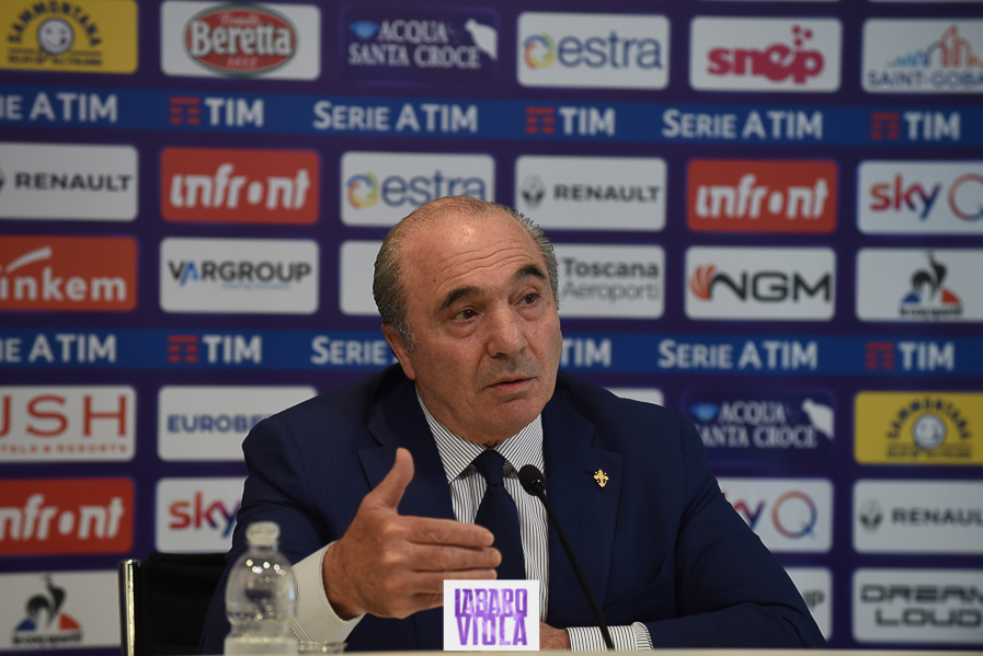 Firenze, stadio Franchi, 06/06/2019, presentazione Rocco B. Commisso, foto Fiorenzo Sernacchioli. Copyright Labaroviola.com