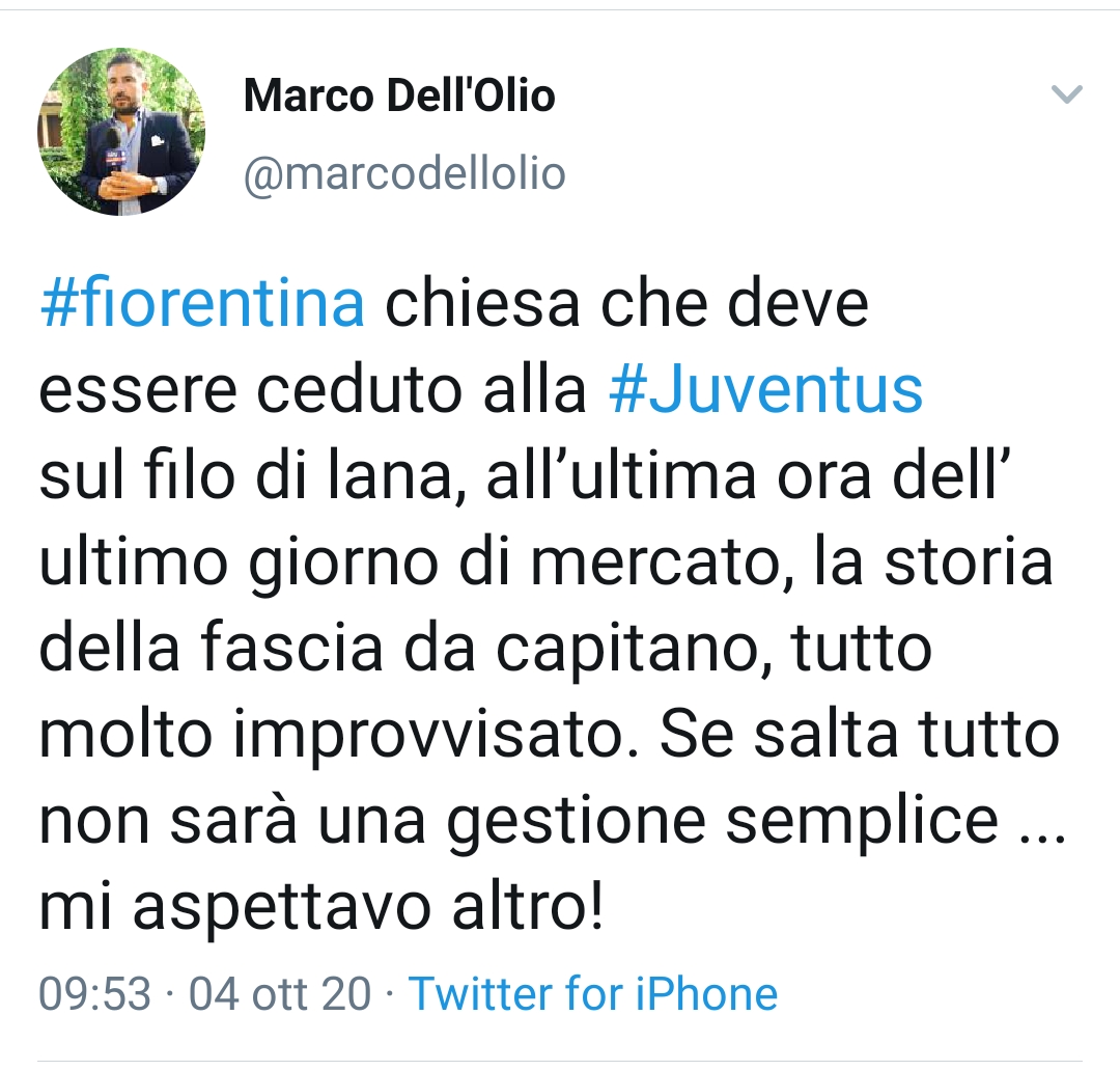 Dell'Olio: "Se salta Chiesa alla Juventus non sarà una gestione semplice"