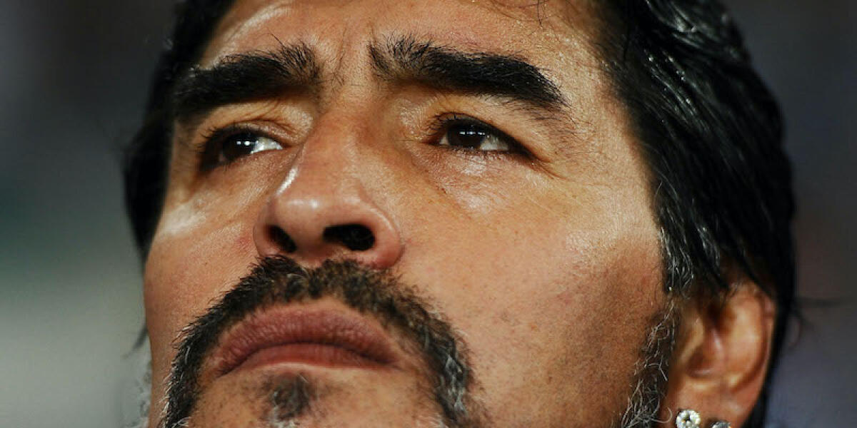 Dall'Argentina: "Maradona è morto povero. Regalava tutto e gli è stato preso molto da famigliari e amici" - during the 2010 FIFA World Cup South Africa Round of Sixteen match between Argentina and Mexico at Soccer City Stadium on June 27, 2010 in Johannesburg, South Africa.