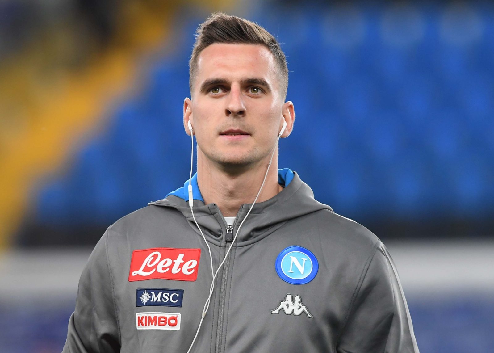 GENOA, ITALY - FEBRUARY 03: Arkadiusz Milik of Napoli looks on prior to the Serie A match between UC Sampdoria and SSC Napoli at Stadio Luigi Ferraris on February 3, 2020 in Genoa, Italy. (Photo by SSC NAPOLI/SSC NAPOLI via Getty Images)