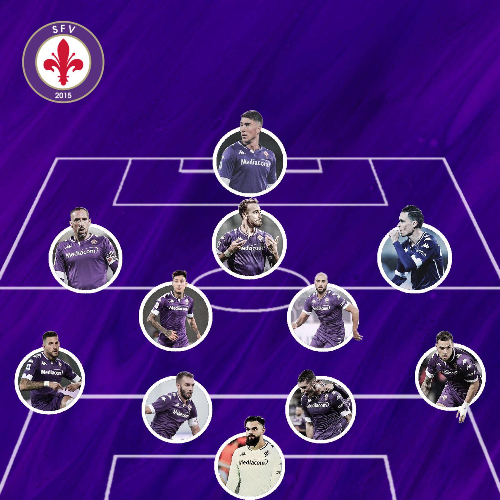 (FOTO) Difesa a 4, Castrovilli trequartista, Callejon e Ribery esterni: nasce la viola di Prandelli, ecco la formazione