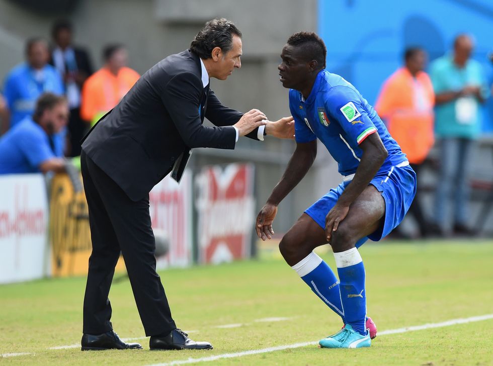 Balotelli e Prandelli in nazionale