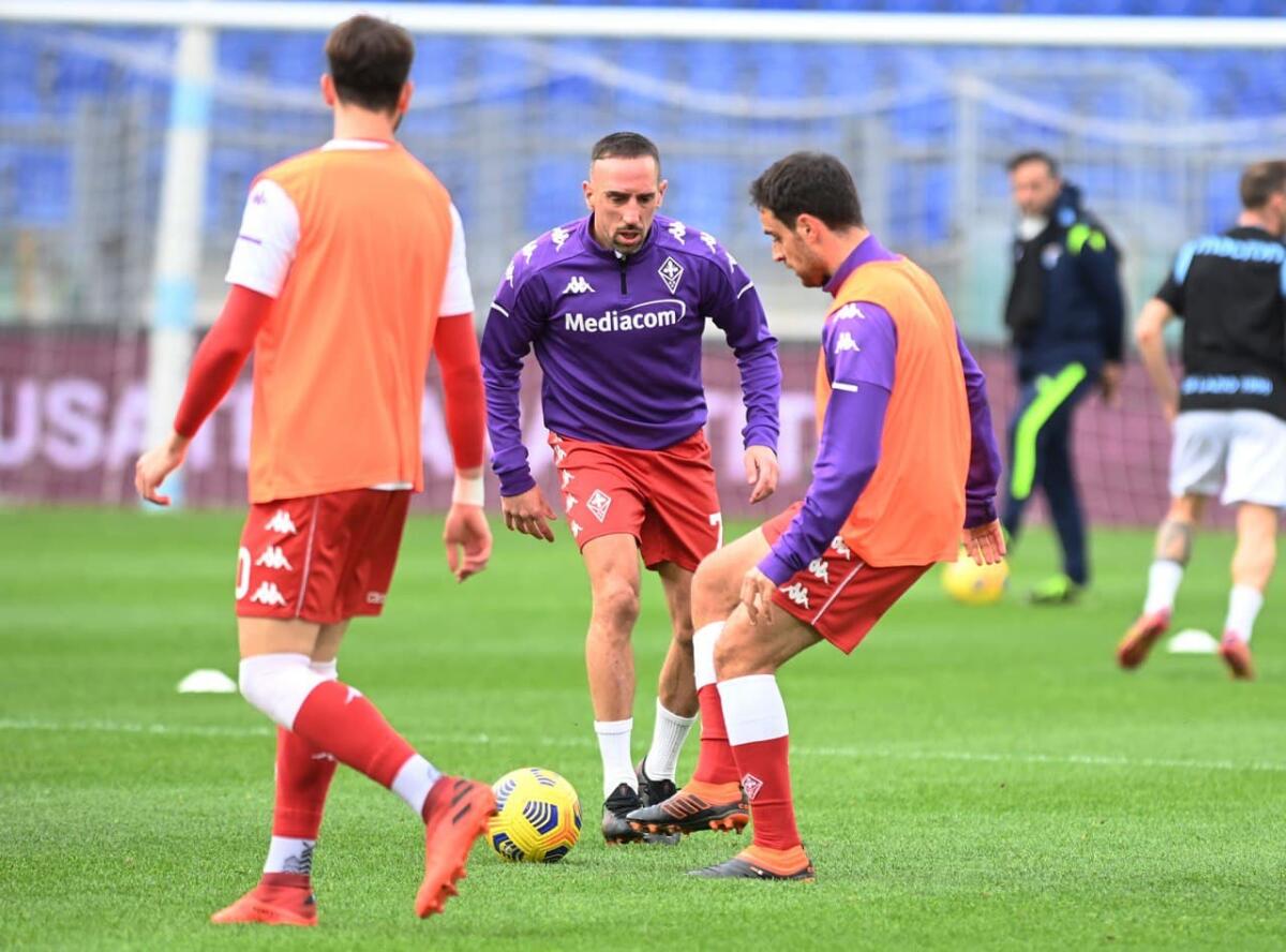 Al 37' la Fiorentina perde Ribery out per infortunio, Prandelli al suo posto ha inserito Eysseric - Foto di proprietà di ACF Fiorentina. Riproduzione vietata ©️