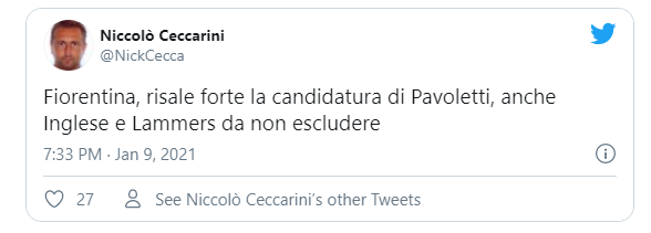 Ceccarini: "Fiorentina forte su Pavoletti, occhio a Inglese e Lammers"