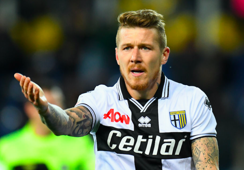 Sampdoria-Parma, Kucka sostituito a fine primo tempo per un prolema al polpaccio