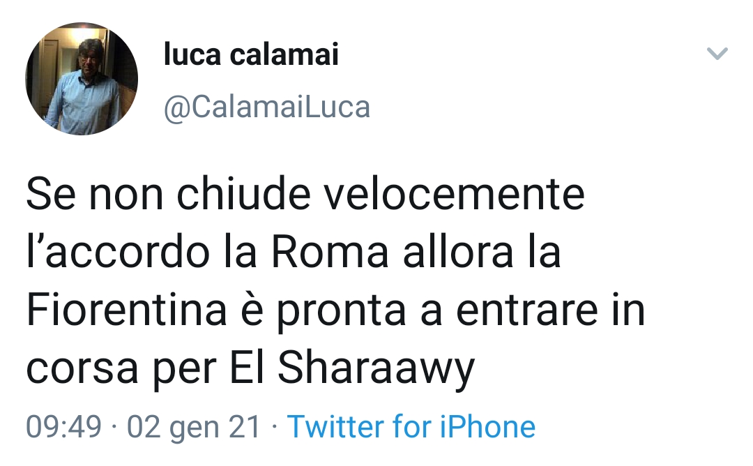 Calamai: "Se la Roma non chiude per El Shaarawy è pronta la Fiorentina"