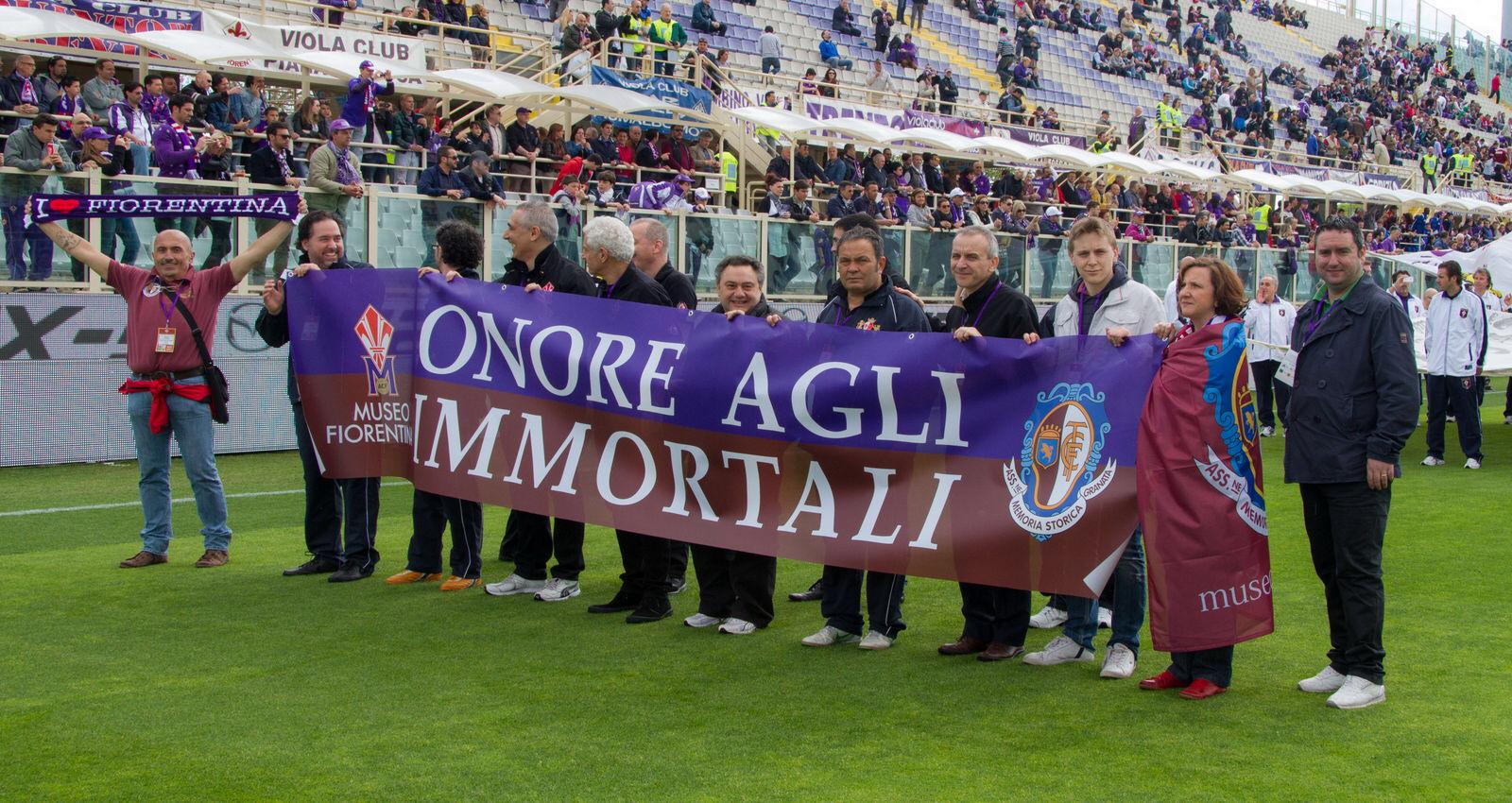Una delegazione del museo al Franchi