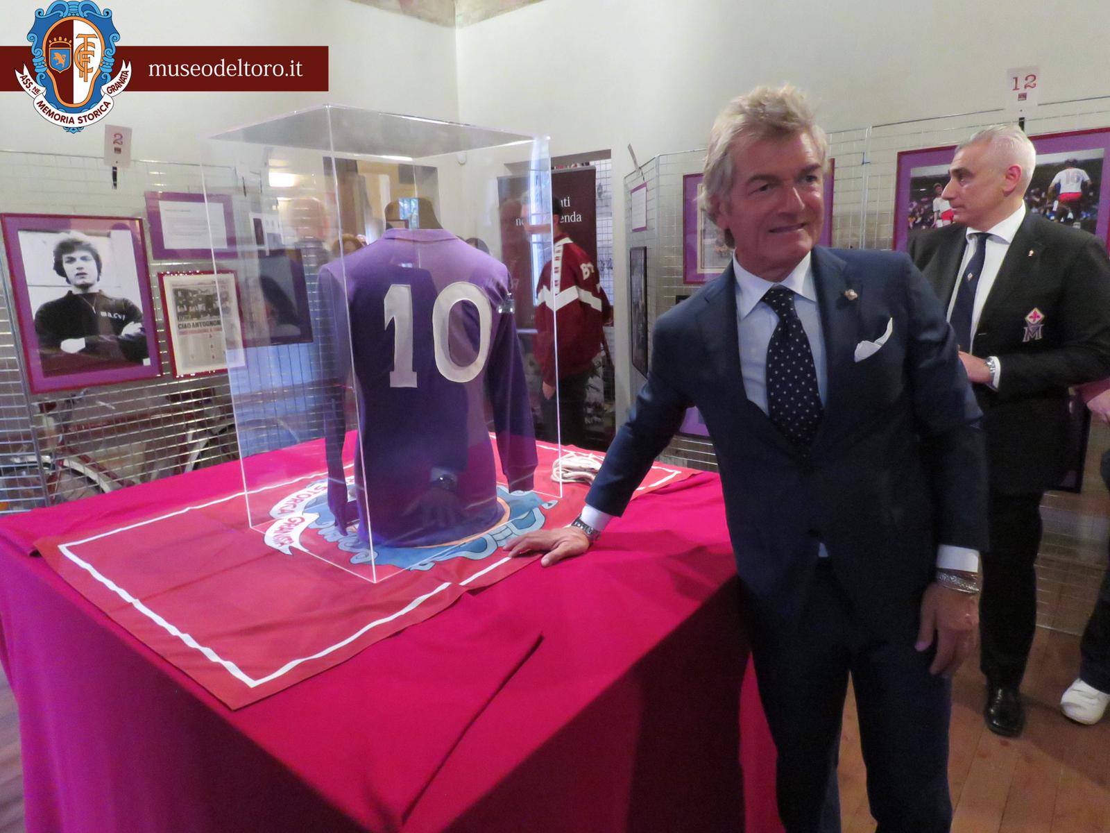 Giancarlo Antognoni al museo del Toro