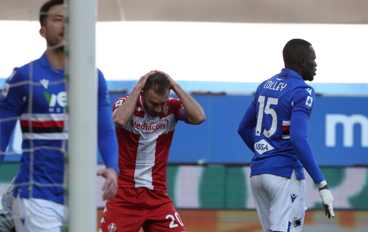 Sampdoria-Fiorentina finisce 2-1. La Viola ci prova fino all'ultimo ma non riesce ad evitare la sconfitta - Foto di proprietà di ACF Fiorentina. Riproduzione vietata ©
