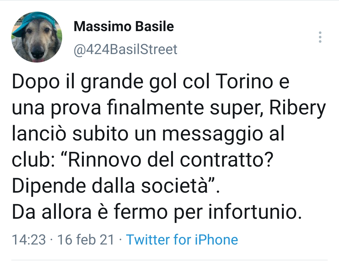 Basile, Ribery disse: "Il rinnovo del contratto dipende dalla società"