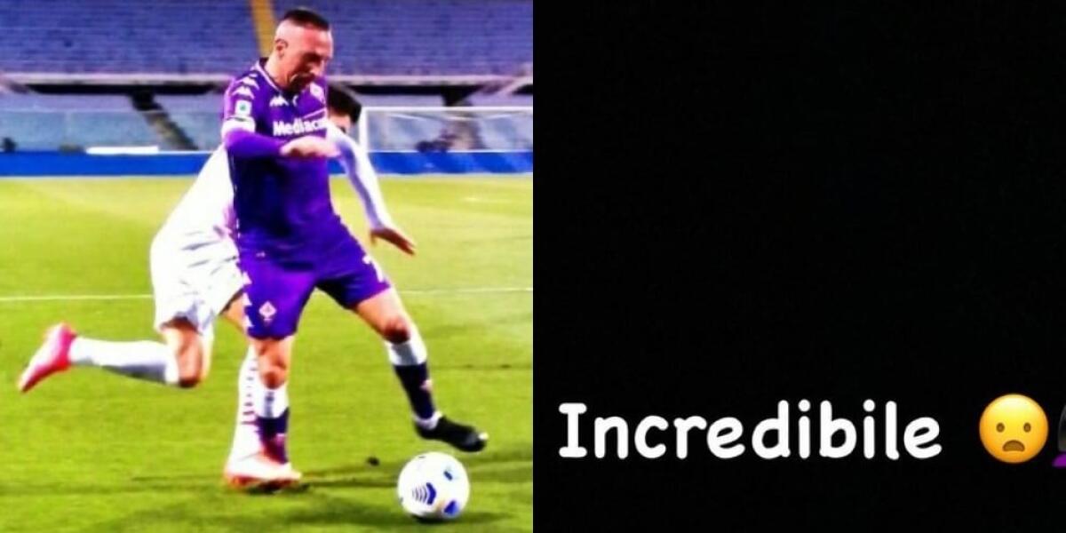 Da casa Ribery protestano contro il rigore non fischiato alla Fiorentina, l'immagine sembra chiara - 