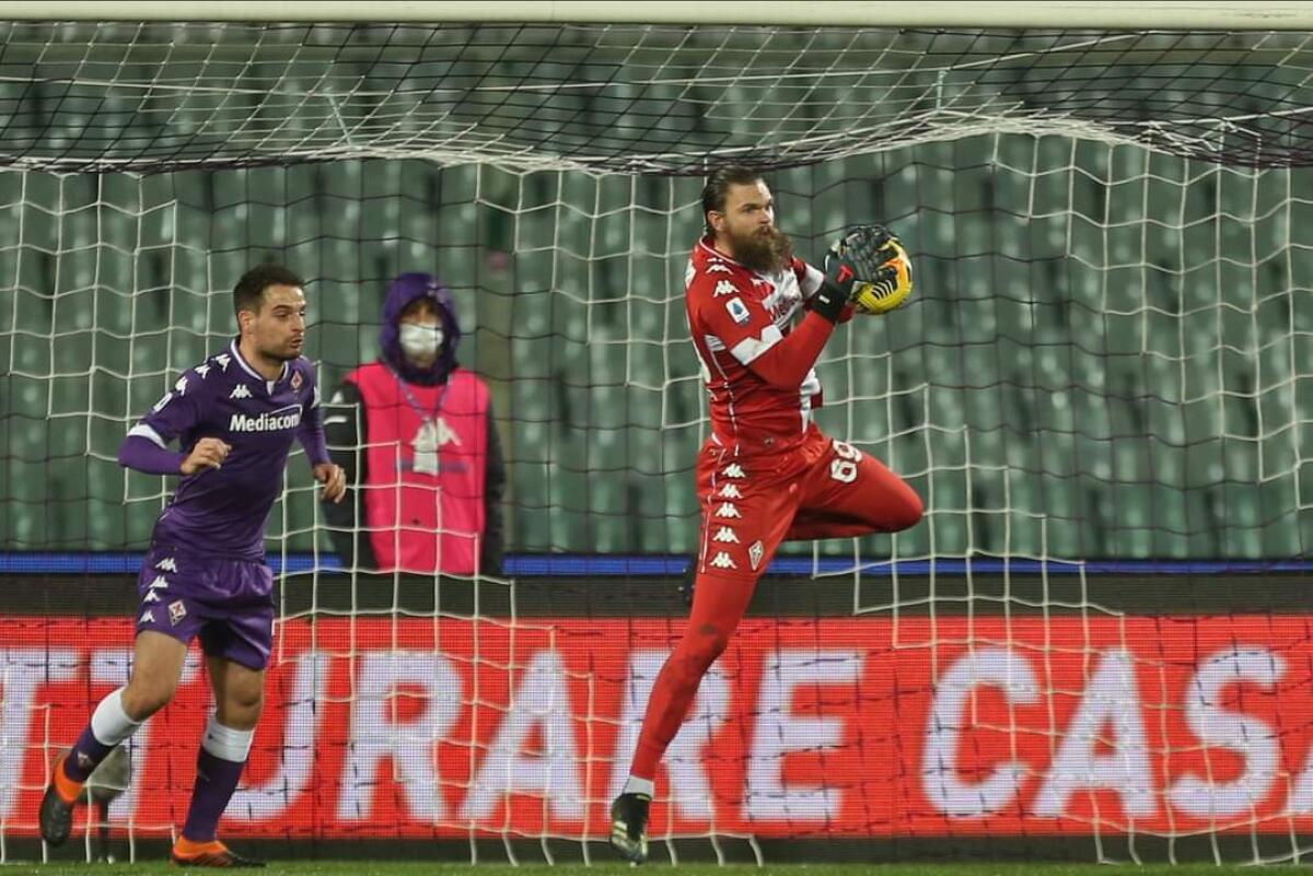 Dragowski: "Il più pericoloso del Milan è Ibrahimovic. La barba..." - Foto di proprietà di ACF Fiorentina. Riproduzione vietata ©