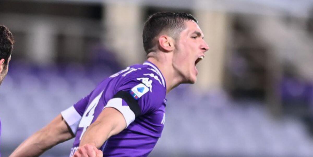 Al 42' la Fiorentina torna in vantaggio al Franchi, è 2-1. In gol Milenkovic - Foto di proprietà di ACF Fiorentina. Riproduzione vietata ©️